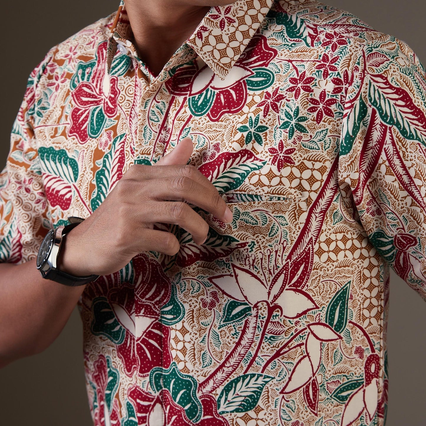 Alured - Mandalas Kemeja Batik Pria Premium Lengan Pendek