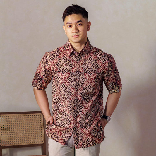 Bitawa - Mandalas Premium Men's Short Sleeve Batik Shirt