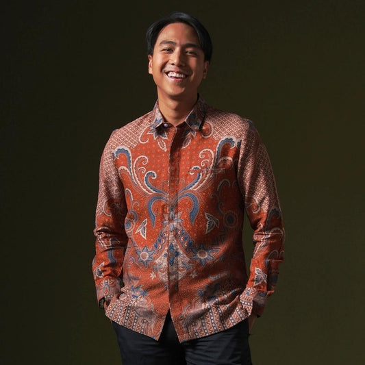 Nusapati - Mandalas Premium Men's Long Sleeve Batik Shirt