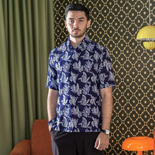 Heblu - Mandalas Kemeja Batik Pria Premium Lengan Pendek