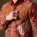 Albara - Mandalas Premium Men’s Long Sleeve Batik Shirt - Mandalas