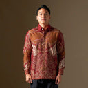 Albara - Mandalas Premium Men’s Long Sleeve Batik Shirt - Mandalas