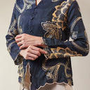 Alyssa Black – Mandalas Women's Kebaya Kurung Batik Viscose Blouse - Mandalas