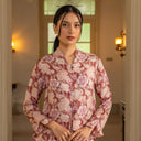 Alyssa Fuschia - Mandalas Kebaya Kurung Batik Viscose Blouse Tunik Floral Wanita Modern Atasan Lebaran - Mandalas