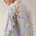 Alyssa Icy Blue – Mandalas Women's Kebaya Kurung Batik Viscose Blouse - Mandalas