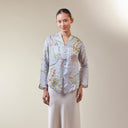 Alyssa Icy Blue – Mandalas Women's Kebaya Kurung Batik Viscose Blouse - Mandalas