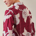 Alyssa Maroon – Mandalas Women's Kebaya Kurung Batik Viscose Blouse - Mandalas