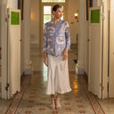 Alyssa Mauve - Mandalas Kebaya Kurung Batik Viscose Blouse Tunik Floral Wanita Modern Atasan Lebaran - Mandalas