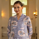 Alyssa Mauve - Mandalas Kebaya Kurung Batik Viscose Blouse Tunik Floral Wanita Modern Atasan Lebaran - Mandalas