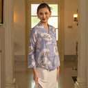 Alyssa Mauve - Mandalas Kebaya Kurung Batik Viscose Blouse Tunik Floral Wanita Modern Atasan Lebaran - Mandalas