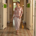 Alyssa Mocha - Mandalas Kebaya Kurung Batik Viscose Blouse Tunik Floral Wanita Modern Atasan Lebaran - Mandalas