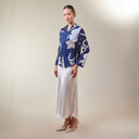 Alyssa Navy – Mandalas Women's Kebaya Kurung Batik Viscose Blouse - Mandalas