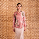 Alyssa Peach – Mandalas Women's Kebaya Kurung Batik Viscose Blouse - Mandalas