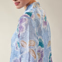 Alyssa Sky Blue – Mandalas Women's Kebaya Kurung Batik Viscose Blouse - Mandalas
