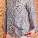 Alyssa Taupe – Mandalas Women's Kebaya Kurung Batik Viscose Blouse - Mandalas