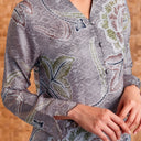 Alyssa Taupe – Mandalas Women's Kebaya Kurung Batik Viscose Blouse - Mandalas
