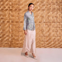Alyssa Taupe – Mandalas Women's Kebaya Kurung Batik Viscose Blouse - Mandalas
