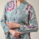 Alyssa Teal – Mandalas Women's Kebaya Kurung Batik Viscose Blouse - Mandalas