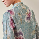 Alyssa Teal – Mandalas Women's Kebaya Kurung Batik Viscose Blouse - Mandalas