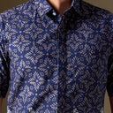 Anggavi - Mandalas Premium Men's Short Sleeve Batik Shirt - Mandalas
