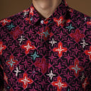 Anggur - Mandalas Kemeja Batik Pria Premium Lengan Pendek - Mandalas