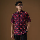 Anggur - Mandalas Kemeja Batik Pria Premium Lengan Pendek - Mandalas