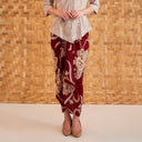 Anyelir Maroon - Mandalas Women’s Premium Batik Wrap Skirt - Mandalas