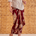Anyelir Maroon - Mandalas Women’s Premium Batik Wrap Skirt - Mandalas
