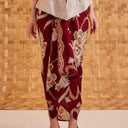 Anyelir Maroon - Mandalas Women’s Premium Batik Wrap Skirt - Mandalas