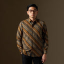 Arunwaru - Mandalas Premium Men’s Long Sleeve Batik Shirt - Mandalas