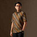 Arunwaru - Mandalas Premium Men’s Short Sleeve Batik Shirt - Mandalas