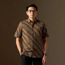 Arunwaru - Mandalas Premium Men’s Short Sleeve Batik Shirt - Mandalas