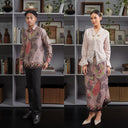 Avedara - Mandalas Set Sarimbit Couple Kemeja Lengan Panjang dan Rok Batik Premium - Mandalas