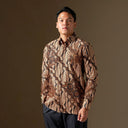 Aveparang - Mandalas Premium Men’s Long Sleeve Batik Shirt - Mandalas