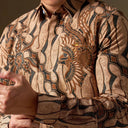 Aveparang - Mandalas Premium Men’s Long Sleeve Batik Shirt - Mandalas