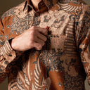 Averum - Mandalas Premium Men’s Long Sleeve Batik Shirt - Mandalas