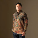 Avewani - Mandalas Premium Men’s Long Sleeve Batik Shirt - Mandalas