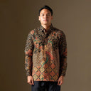 Avewani - Mandalas Premium Men’s Long Sleeve Batik Shirt - Mandalas