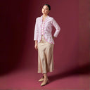 Ayra Cherry Long Sleeve – Mandalas Women’s Encim Kebaya Embroidered Blouse in Cotton with Orchid Motif - Mandalas