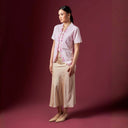 Ayra Cherry Short Sleeve – Mandalas Women’s Encim Kebaya Embroidered Blouse in Cotton with Orchid Motif - Mandalas