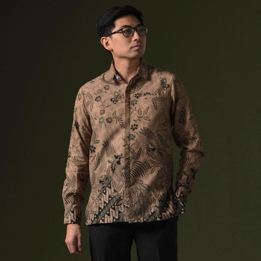 Casuarus - Mandalas Premium Men's Long Sleeve Batik Shirt