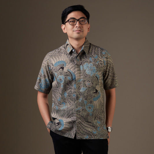 Cayablu - Mandalas Kemeja Batik Pria Premium Lengan Pendek