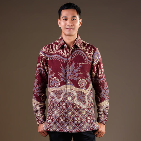 Nagadara - Mandalas Kemeja Batik Pria Premium Lengan Panjang