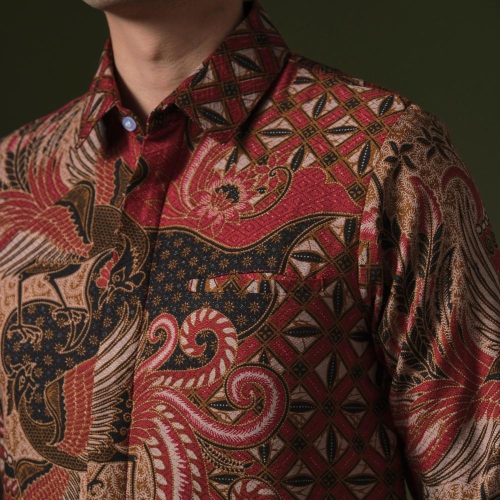 Firdara - Mandalas Premium Men's Long Sleeve Batik Shirt