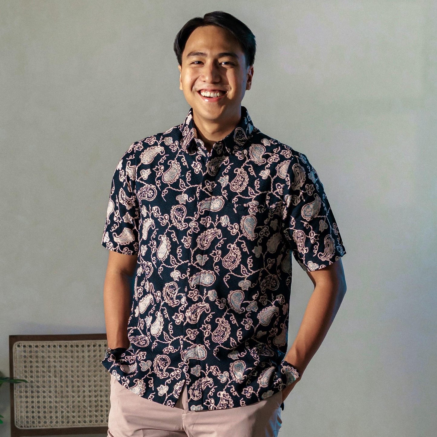 Butasaka - Mandalas Premium Men's Short Sleeve Batik Shirt