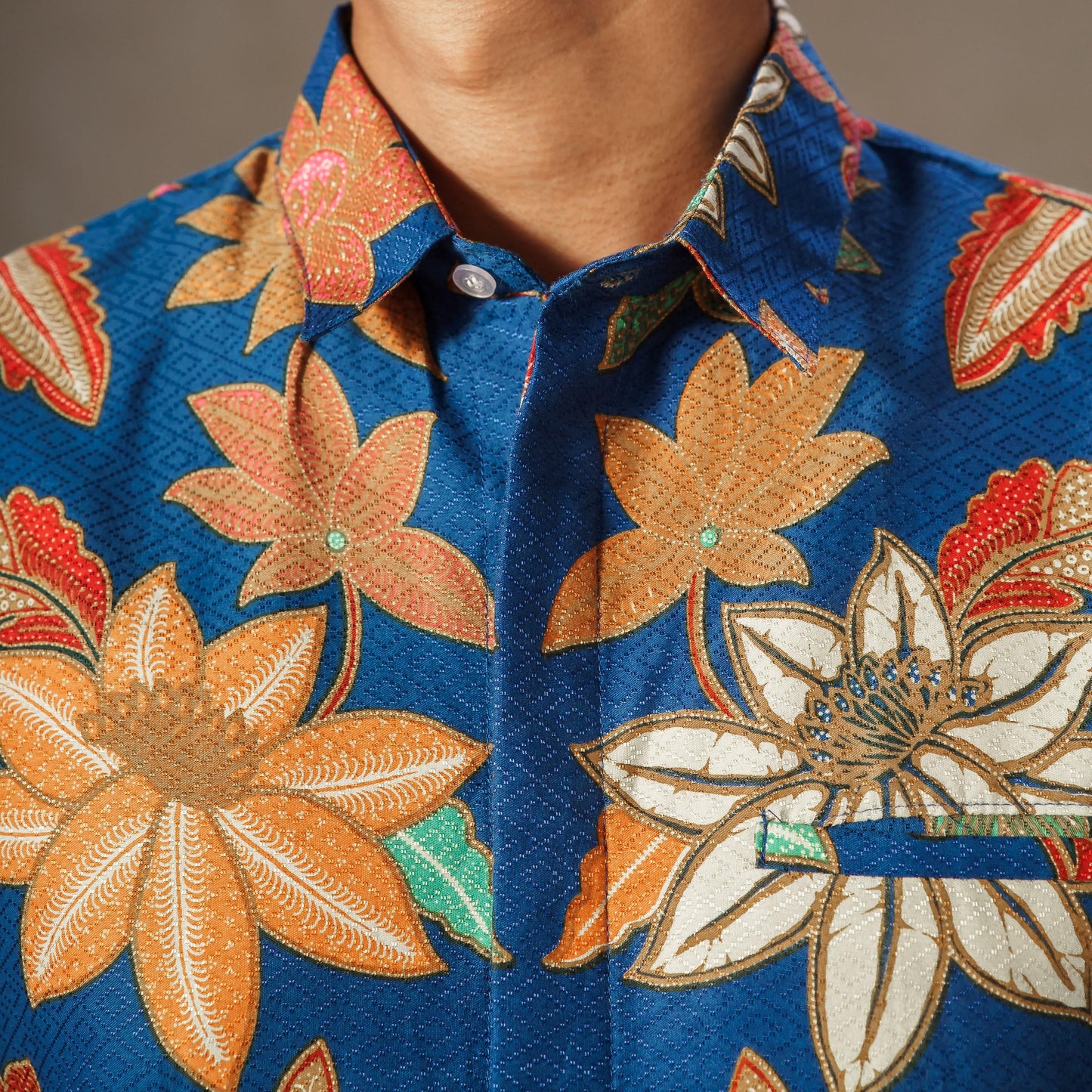 Melatiru - Mandalas Premium Men's Short Sleeve Batik Shirt