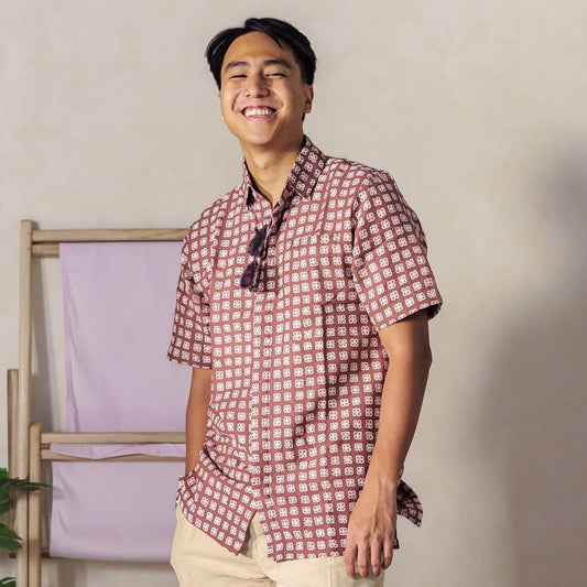 Prasant - Mandalas Kemeja Batik Pria Premium Lengan Pendek
