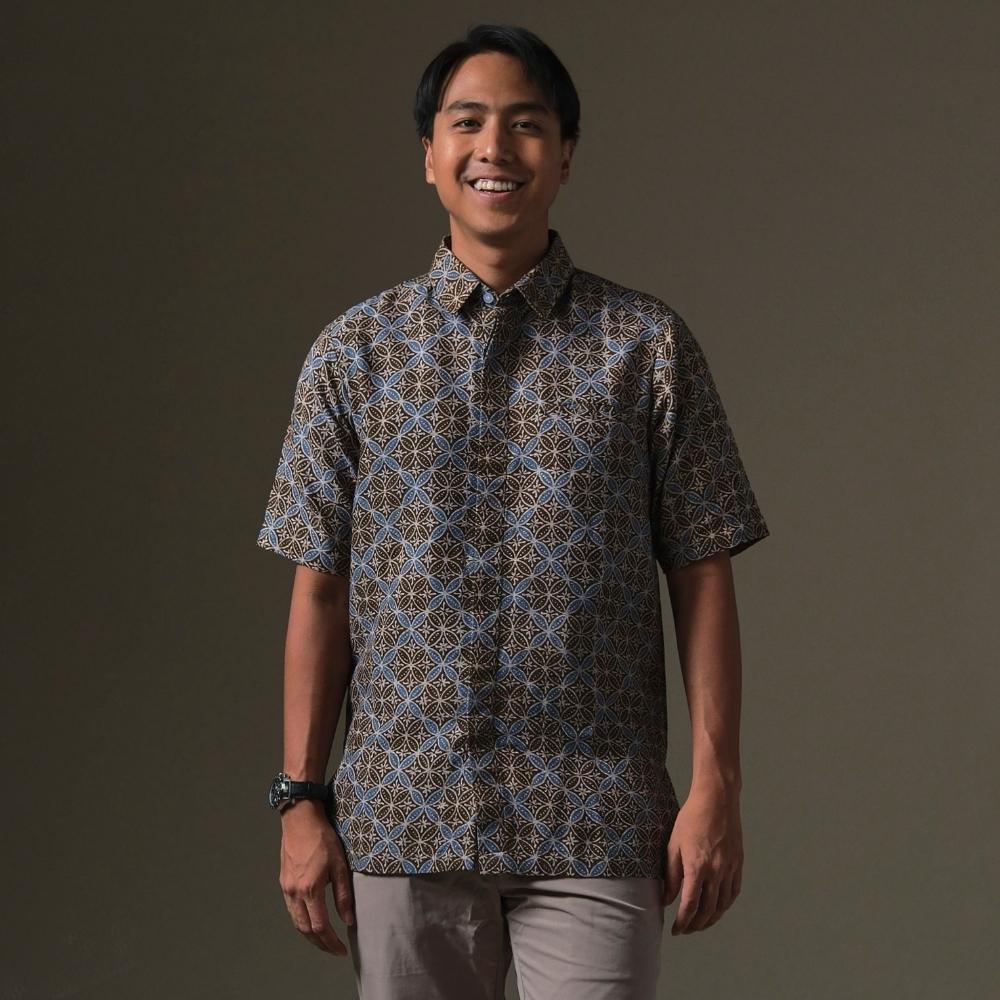 Hejoru - Mandalas Premium Men's Short Sleeve Batik Shirt