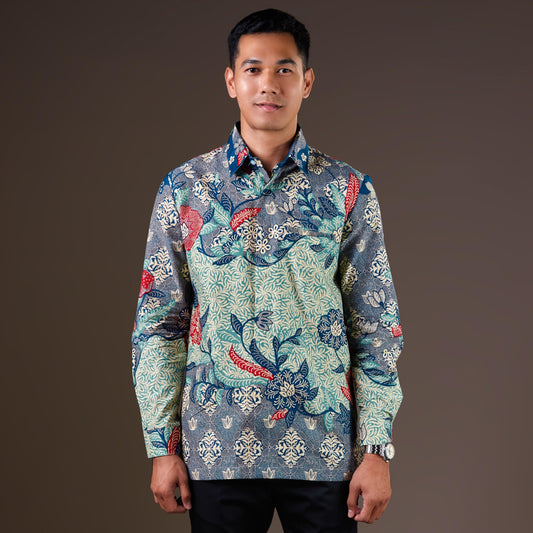 Blazur - Mandalas Premium Men's Long Sleeve Batik Shirt