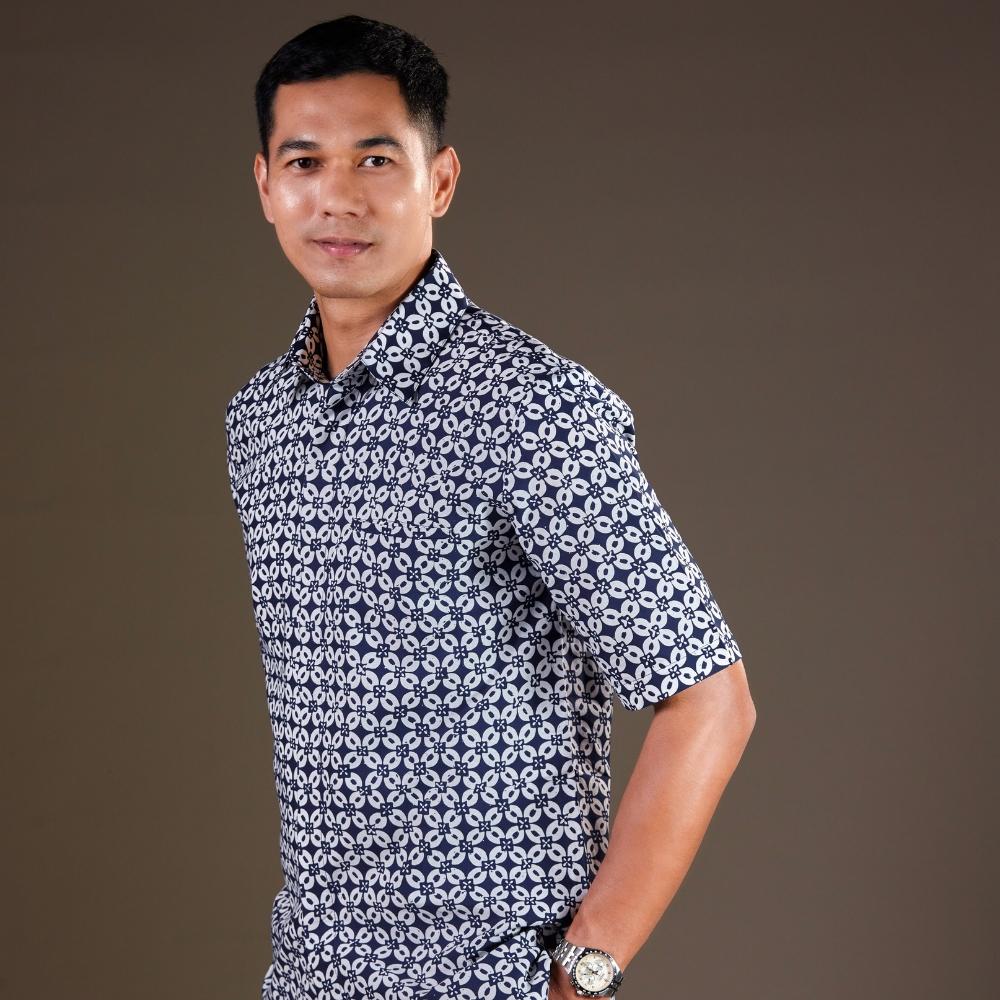 Ritara - Mandalas Premium Men's Short Sleeve Batik Shirt